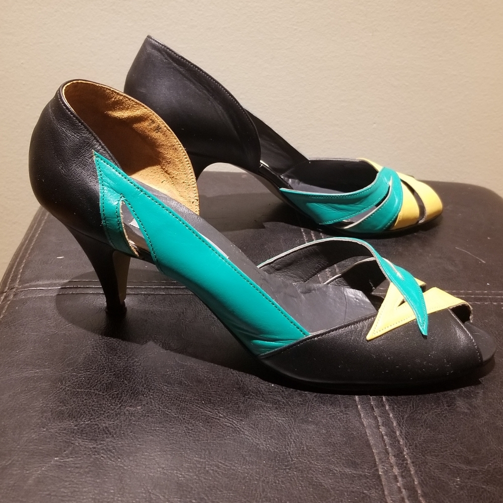 Vintage GEPINI ITALY Leather Heels (Size 7.5)